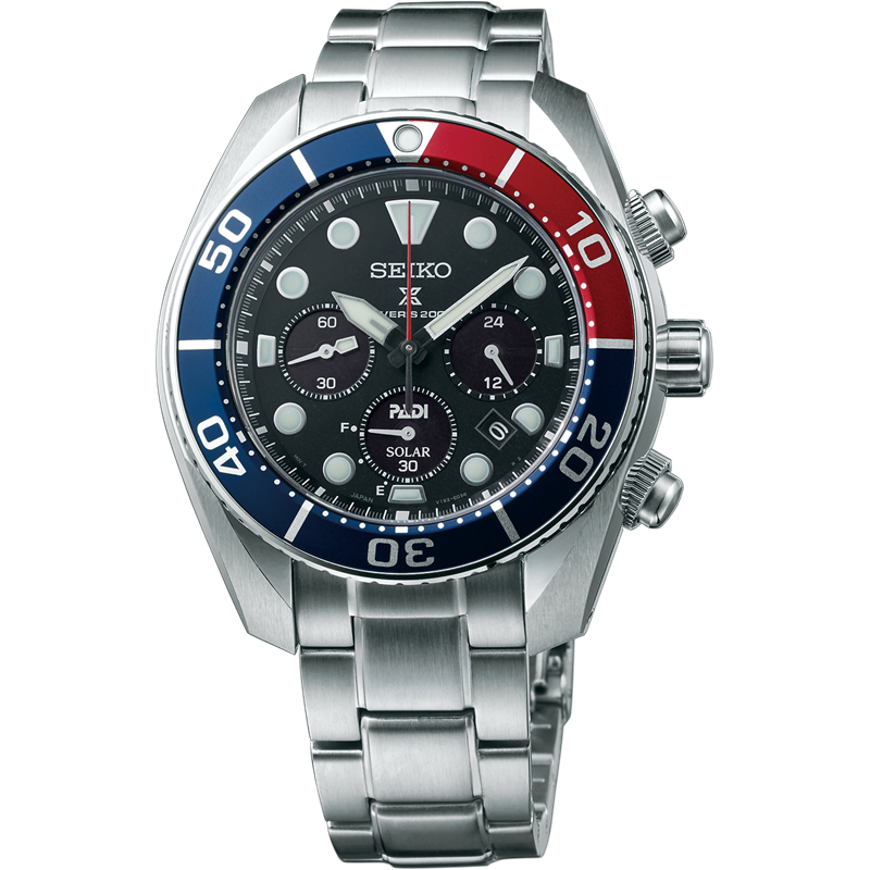 SEIKO Prospex P.A.D.I Solar Chronograph Divers Watch SSC795J